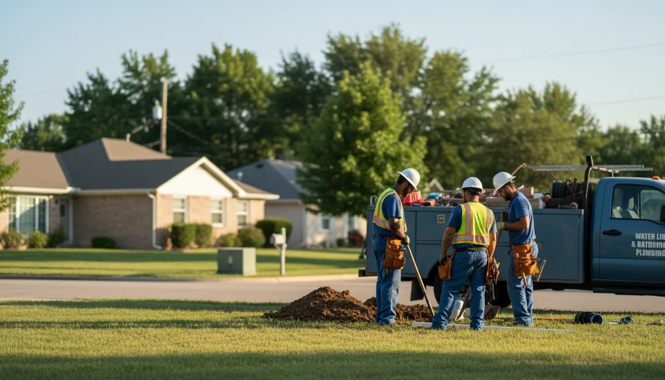Residential water line and bathroom plumbing service in Bardstown, KY